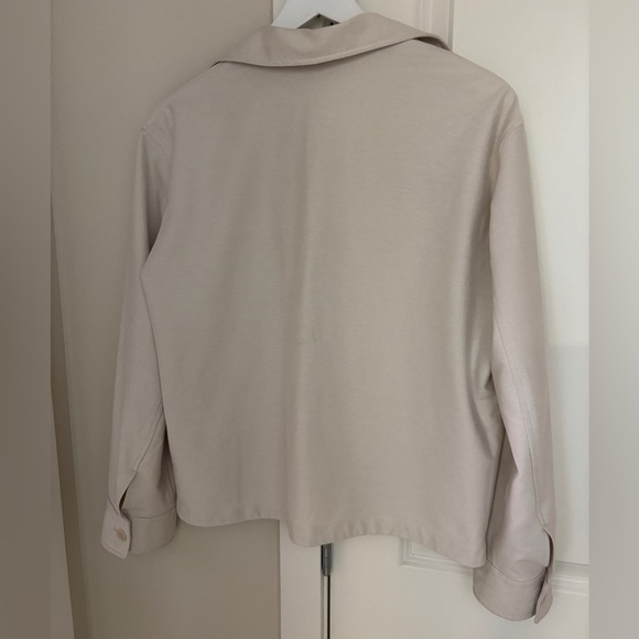Uniqlo Jersey Relaxed Jacket, Casual Long Sleeve, Natural Beige Size Medium - Picture 6 of 9